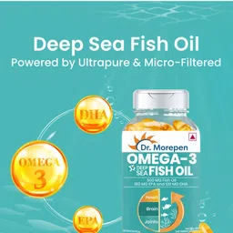 Dr. Morepen Set of 2 Omega 3 Deep Sea Fish Oil 500mg - 60 Softgels Each image 2