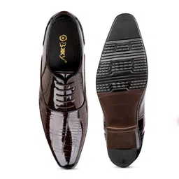 Bxxy Men Hidden Height Increasing Patent Material Formal Oxford Lace-up Party Wear Shoes. image 5
