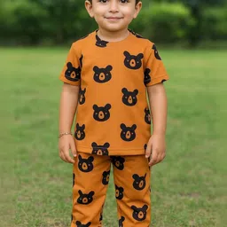 YK Unisex Kids Printed T-shirt with Trousers-picture-40