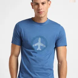 NOBERO Men Pack of 2 Graphic Printed Round Neck Pure Cotton T-shirts-picture-38