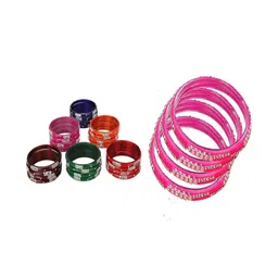 SOMIL Set Of 28 Artificial Stone-Studded Bangles-picture-19