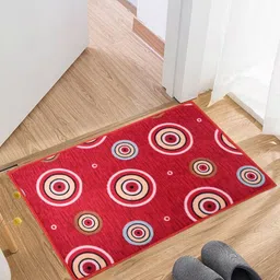 Aura Red & Brown 2 Pieces Printed Wool Anti-Skid Doormats image 5