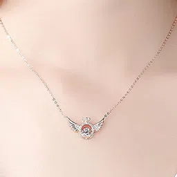 BEYTER Rose Gold-Plated Stainless Steel Minimal Angel Wing Chain image 4