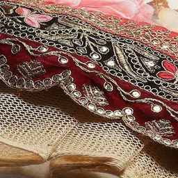 DIVASTRI Embroidered Sequinned Semi-Stitched Lehenga & Unstitched Blouse With Dupatta image 2
