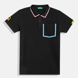 United Colors of Benetton Boys Polo Collar Pure Cotton T-Shirt-picture-36