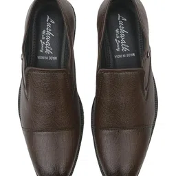 Inflation Men Solid Round Toe Formal Slip-On Shoes image 4