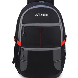 WILDSKILL Unisex Brand Logo Contrast Detail Backpack with Compression Straps-image-6