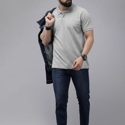 The Roadster Lifestyle Co. Men Solid Polo Collar Cotton T-Shirt-picture-24