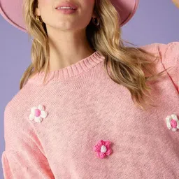 StyleCast Women Floral Self Design Pullover image 3