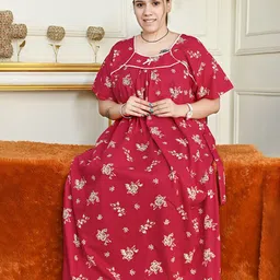 Bindass Female Collection Printed Maxi Nightdress-picture-27