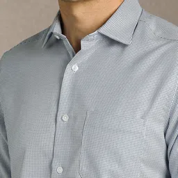 Louis Philippe Striped Spread Collar Regular Fit Pure Cotton Formal Shirt image 5