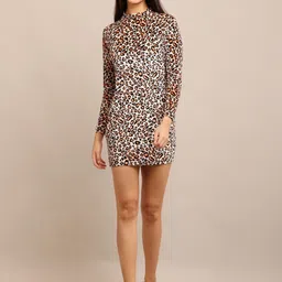 Hrikshika Fashion WomenAnimal Printed Sheath Mini Dress-image-27