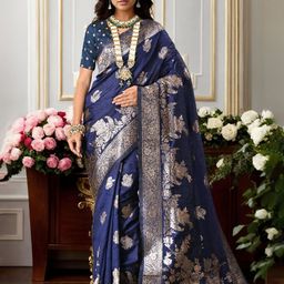anouk rustic Anouk Ethnic Motifs Woven Design Designer Banarasi Saree-picture-13