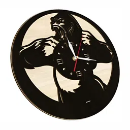 QEZNEF Black Analogue Traditional Wooden Wall Clock-image-25