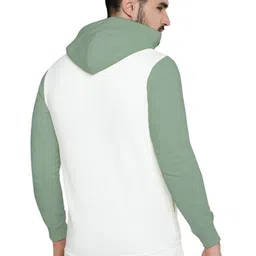 BEYOU FASHION Men Colourblocked Hooded Sweatshirt image 2