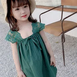 StyleCast x Revolte Girls Cotton Square Neck A-Line Midi Dress-picture-12