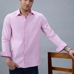 Kenneth Cole Men Solid Spread Collar Cotton Casual Shirt-picture-19