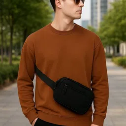 Moda Rapido Men Mustard Solid Sweatshirts-picture-24