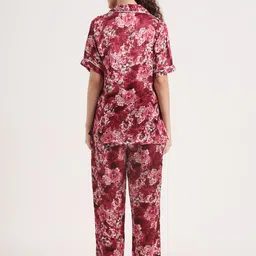 NEYSA Printed Lapel Collar Shirt With Trousers Co-Ords image 4