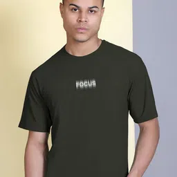 MOUNTAIN COLOURS Men Solid Round Neck T-shirt image 3