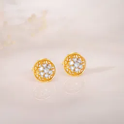 GIVA Gold Plethora Diamond Earrings-picture-18