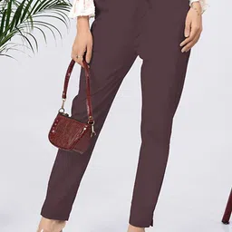 Larqi Women Comfort Low-Rise Easy Wash Trousers-image-68