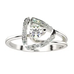 VALANOVA Sterling Silver White Gold Plated 0.34 Ct Lab Grown Diamond Ring-picture-20