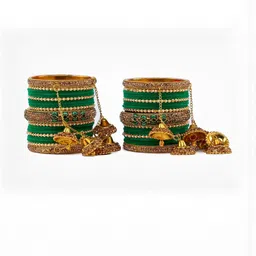 RIJOLI Green Alloy Bangle image 5