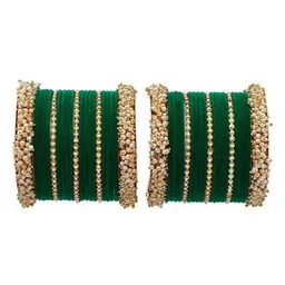 trylo fashion Set Of 42 Beaded Velvet Bangles-picture-41