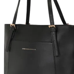 United Colors of Benetton Textured PU Structured Tote Bag image 2