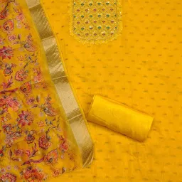 LeeliPeeri Designer Embroidered Unstitched Dress Material image 3