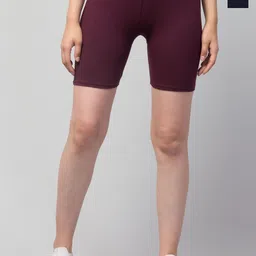 CKARFE Women Pack Of 2 Skinny Fit Mid-Rise Cycling Sports Shorts-picture-37