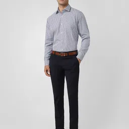 Van Heusen Men Regular Fit Spread Collar Vertical Striped Cotton Formal Shirt image 4