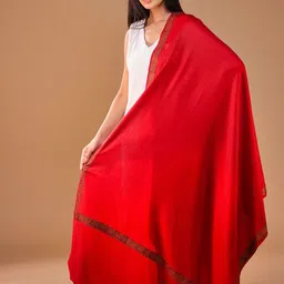 SWI Stylish Women Floral Embroidered Shawl image 4