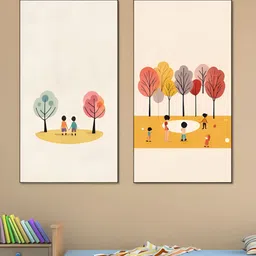 nestroots Yellow & Red 2 Pieces Canvas Wall Art-image-20