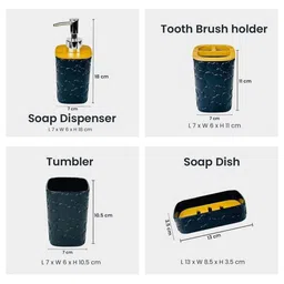 Go Hooked Black 4 Pieces Bathroom Accessories Set image 4