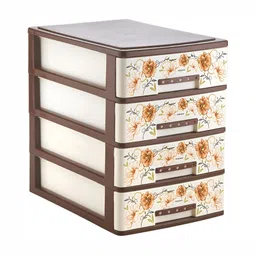 Nayasa Brown & White 4 Drawer Multi-Utility Storage Organisers-picture-8