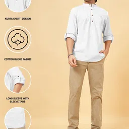 ZELINCO Men Thread Work Kurta image 2