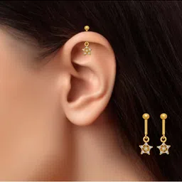 Luv Fashion Star Shaped Drop Earrings image 3
