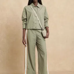 RAREISM Women Nocam B Dusky Green Trousers-picture-18