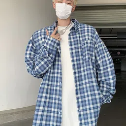 StyleCast x Revolte Men Boxy Gingham Checks Opaque Checked Casual Shirt image 1