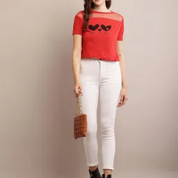 Raabta Fashion Women Graphic Printed Semi Sheer Crop Top-image-63