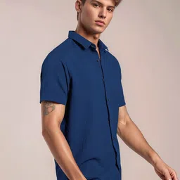 Anouk Rustic Standard Textured Spread Collar Shirt image 5