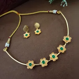 Sanjog Gold Plated Stones Studded Jewellery Set-picture-26