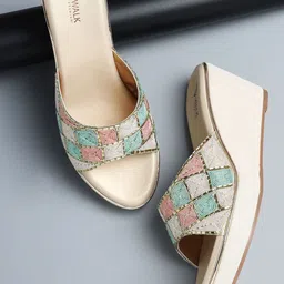 V-WALK Colourblocked Party Platform Sandals-picture-38