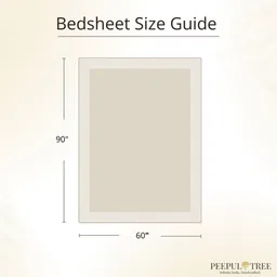 peepul tree Cozy Haven Handprinted Cotton Single Bed Quilt in Off White & Light Blue Floral Pattern image 2