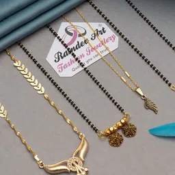 Ramdev Art Fashion Jwellery Set Of 4 Gold-Plated Mangalsutra-picture-25