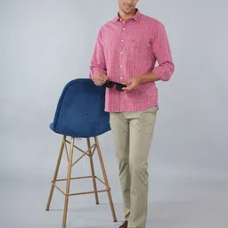 Ostermann Men Opaque Checked Casual Shirt image 4