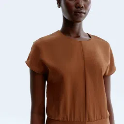 H&M Cap-Sleeved Satin Dress image 2