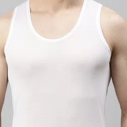 CAVENDERS Pack Of 6 Cotton Basic Vests White Pure CottonDno-v247st image 5